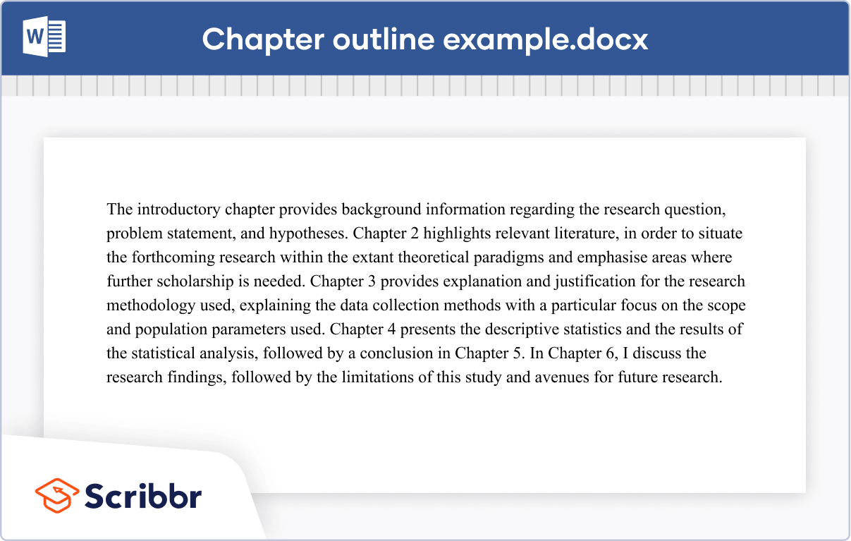 dissertation chapter 3 outline