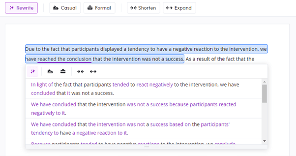 paraphrasing tool free wordtune