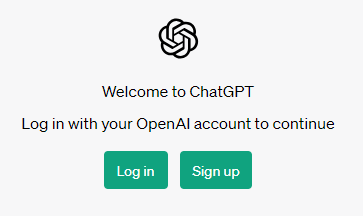 ChatGPT sign-up page